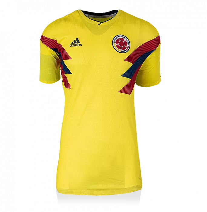 MATCH ISSUE Radamel Falcao Official 2018 FIFA World Cup™ Back Signed And Hero Framed 2018-19 Colombia Home Shirt