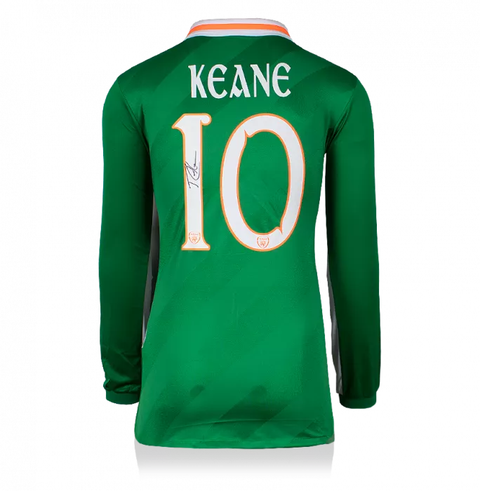 MATCH ISSUE Robbie Keane Back Signed Republic of Ireland 2016-17 Home Shirt