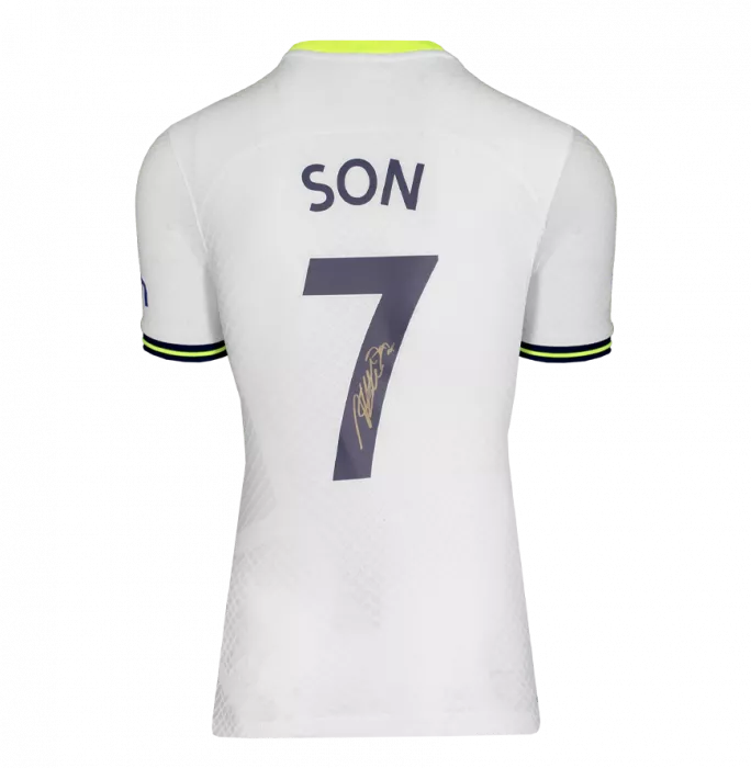 MATCH ISSUE Son Heung-min Back Signed Tottenham Hotspur 2022-23 Home Shirt In Hero Frame: Option 1
