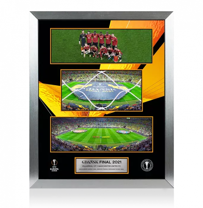 MATCH USED Official UEFA Europa League Framed Goal Net: 2021 UEL Final