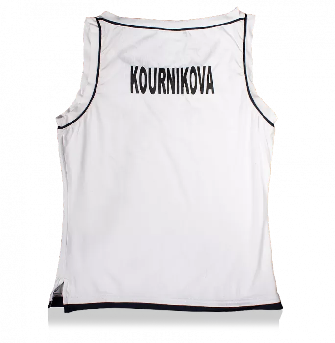 MATCH WORN Anna Kournikova Front Signed White And Black K-Swiss Tennis Shirt