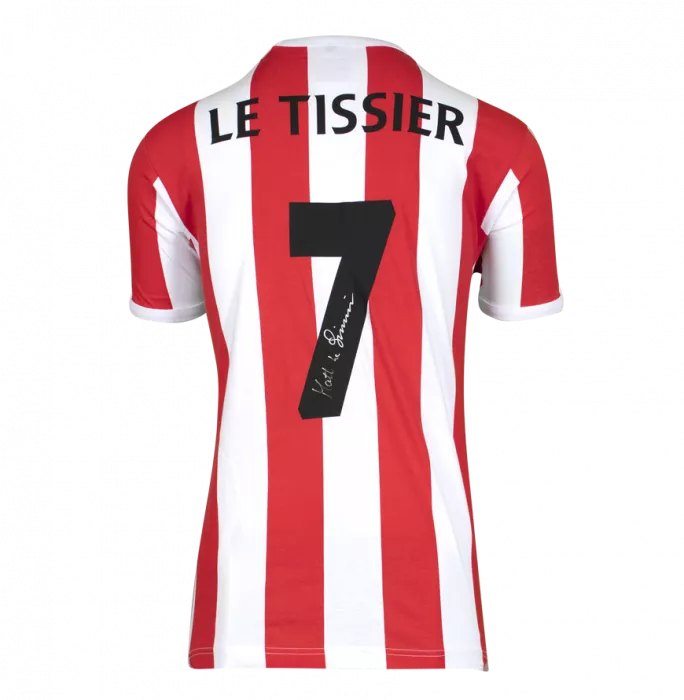 Matt Le Tissier Back Signed Southampton FC Retro Home Shirt In Hero Frame: Option 1