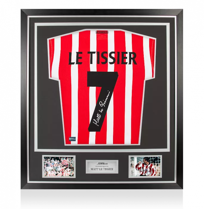 Matt Le Tissier Back Signed Southampton Home Shirt In Classic Frame