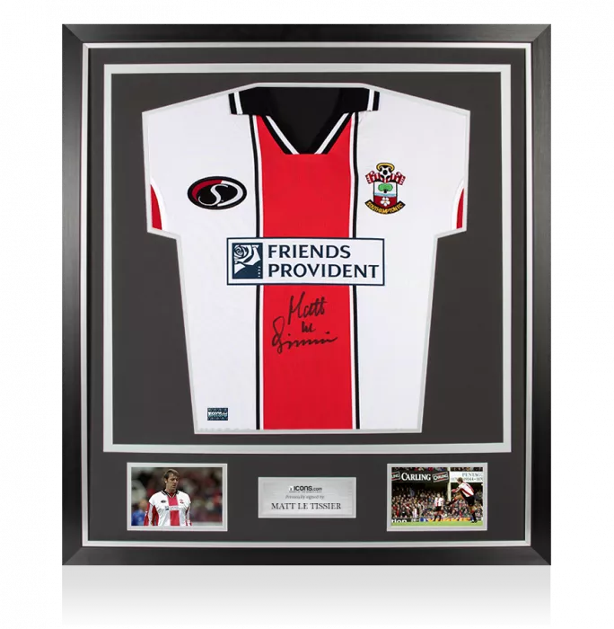 Matt Le Tissier Front Signed Southampton 1999-01 Home Shirt In Classic Frame