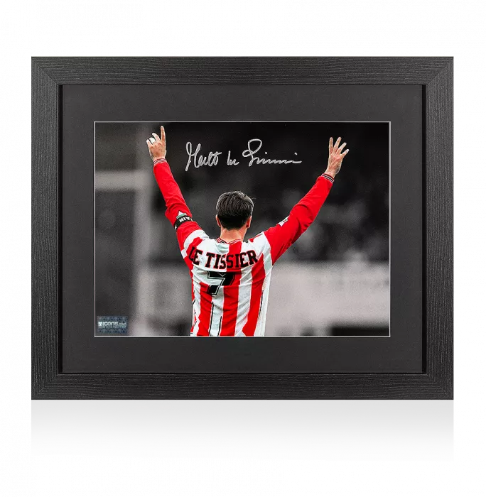 Matt Le Tissier Signed Southampton Photo In Black Wooden Frame: Le God
