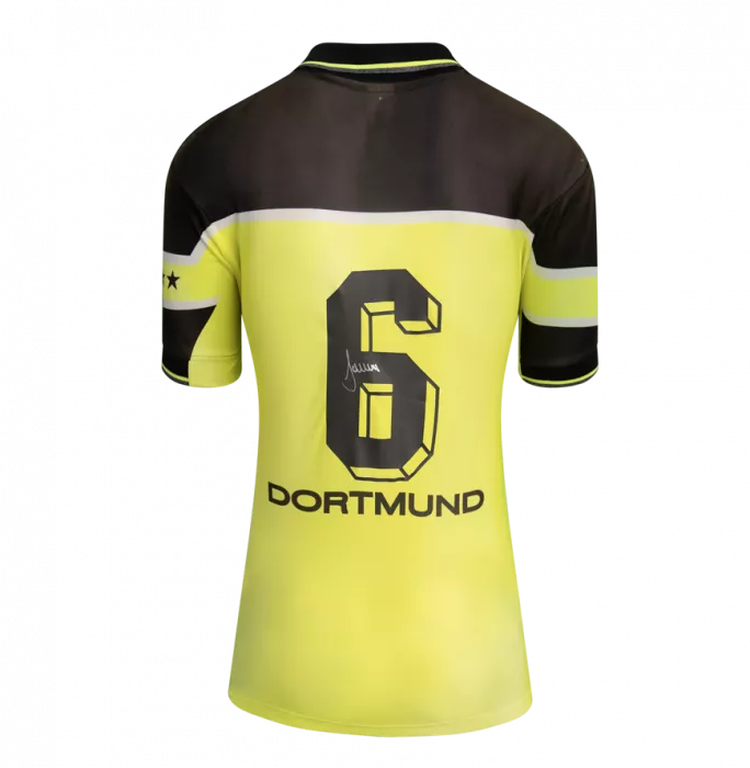 Matthias Sammer Back Signed Borussia Dortmund 1997-98 Home Shirt In Classic Frame