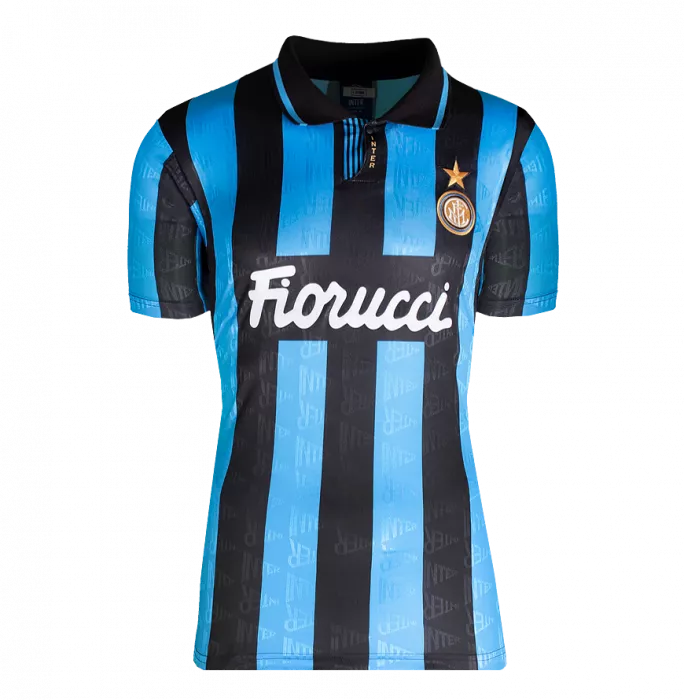 Matthias Sammer Back Signed Internazionale 1992-93 Home Shirt In Classic Frame