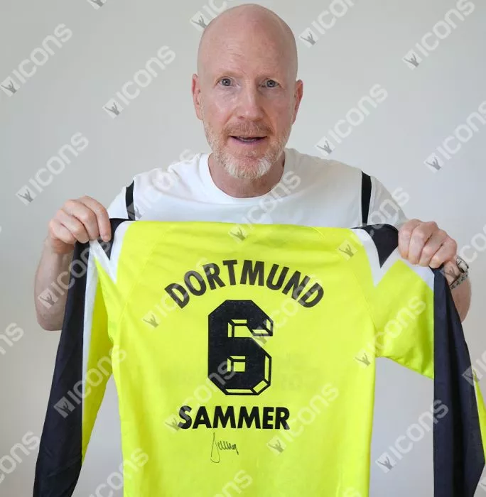 Matthias Sammer Official Ballon D'Or™ Back Signed And Hero Framed Borussia Dortmund 1995-96 Home Shirt