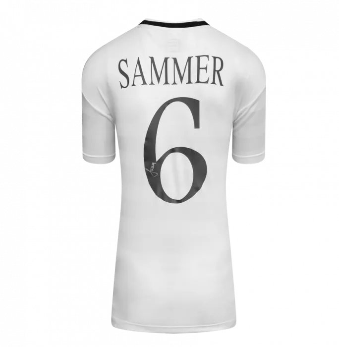 Matthias Sammer Official FIFA World Cup™ Back Signed And Hero Framed Germany Retro Home Shirt