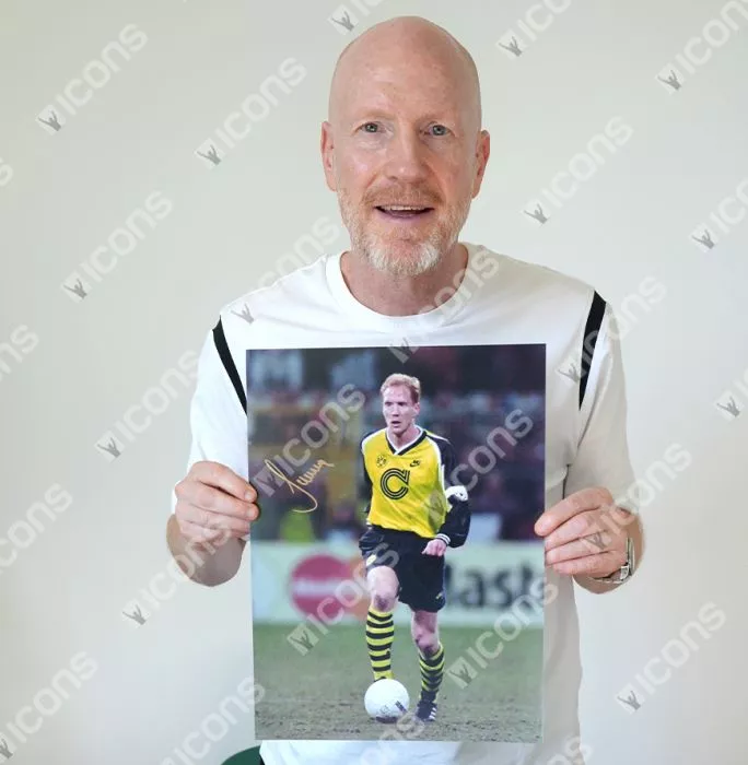 Matthias Sammer Signed Borussia Dortmund Photo In Black Wooden Frame