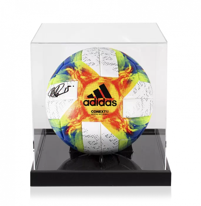 Megan Rapinoe Signed Adidas Conext19 2019 FIFA Women's World Cup Football In Acrylic Case