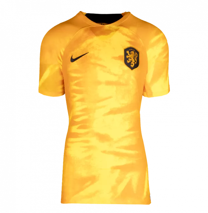 Memphis Depay Back Signed Netherlands 2022-23 Home Shirt With Fan Style Numbers In Hero Frame: Option 1