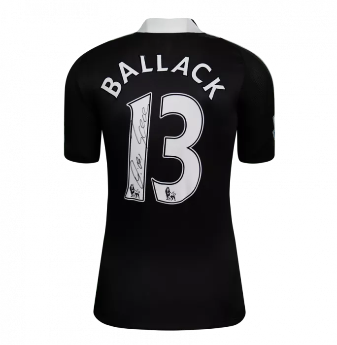 Michael Ballack Back Signed Chelsea 2008-09 Away Shirt In Classic Frame
