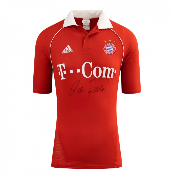 Michael Ballack Front Signed FC Bayern Munich 2006-07 Home Shirt In Classic Frame