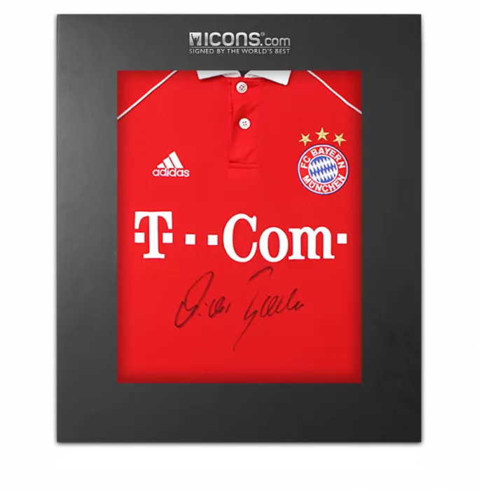 Michael Ballack Front Signed FC Bayern Munich 2006-07 Home Shirt In Deluxe Packaging
