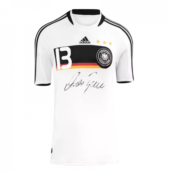Michael Ballack Front Signed Germany 2008-09 Home Shirt In Classic Frame