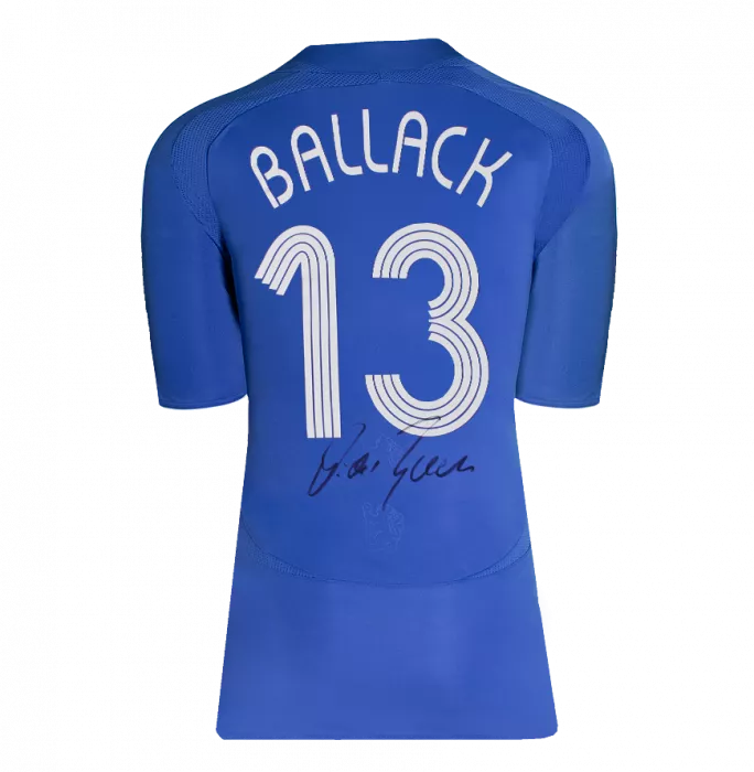 Michael Ballack Official Chelsea FC Signed And Framed 2006-08 Home Shirt