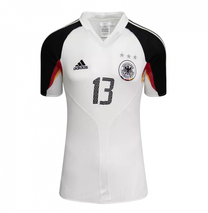 Michael Ballack Official FIFA World Cup™ Back Signed And Hero Framed Germany 2004-05 Home Shirt