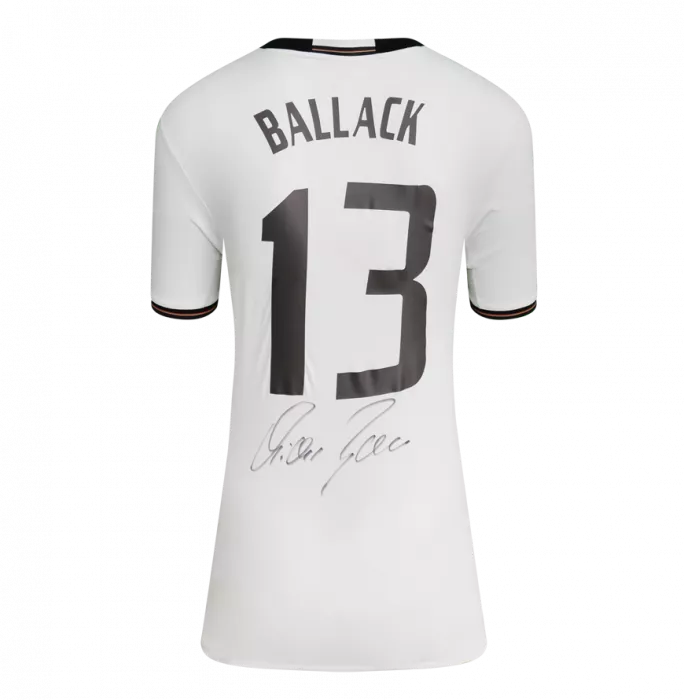 Michael Ballack Official FIFA World Cup™ Back Signed And Framed Germany 2015-16 Home Shirt