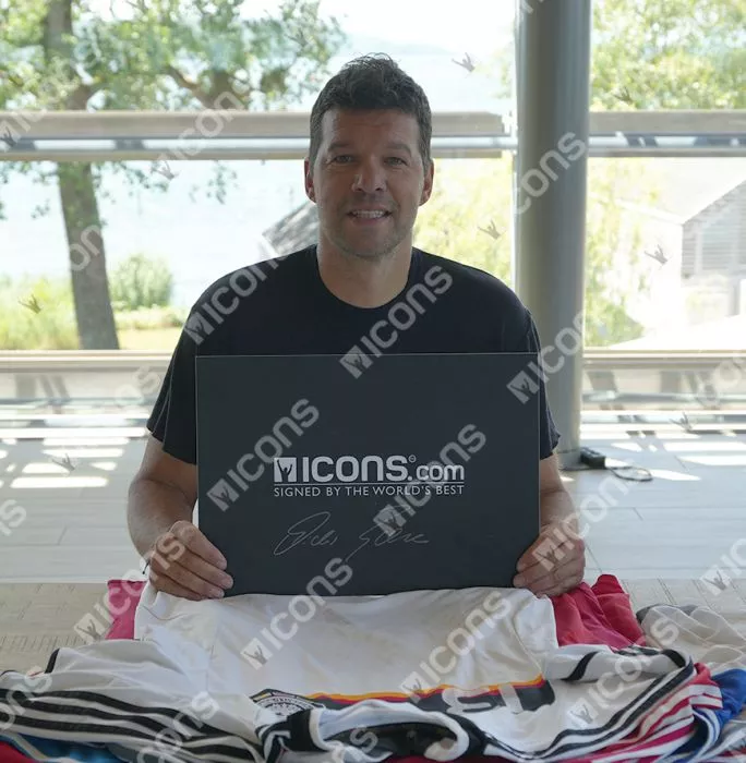 Michael Ballack Official FIFA World Cup™ Back Signed And Framed Germany 2004-05 Home Shirt