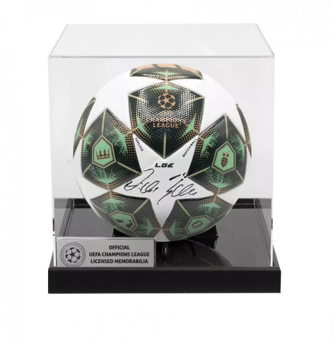 Michael Ballack Official UEFA Champions League Signed Football In Acrylic Case