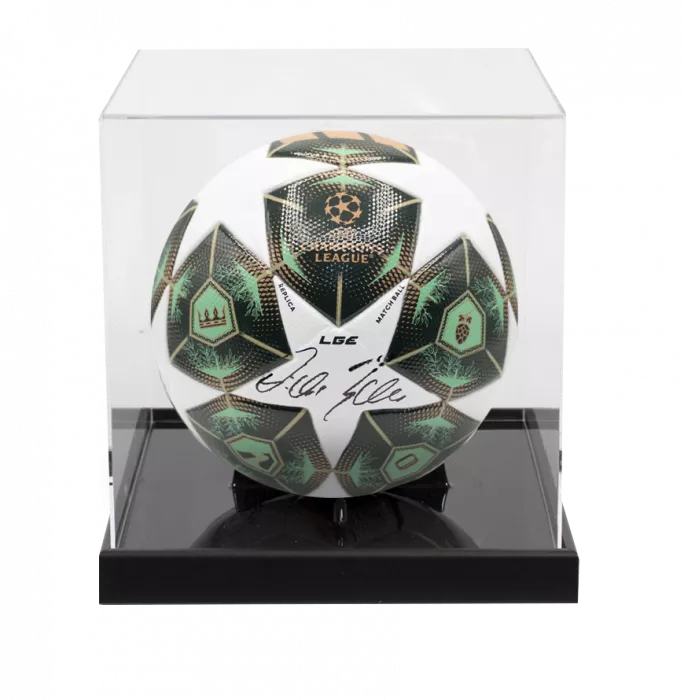 Michael Ballack Signed UEFA Champions League Football In Acrylic Case