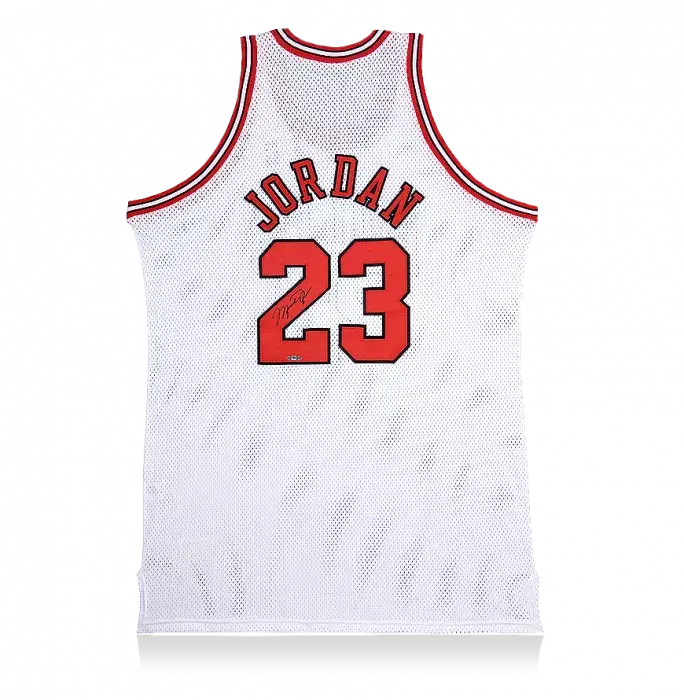 Michael Jordan Back Signed Chicago Bulls Home Jersey
