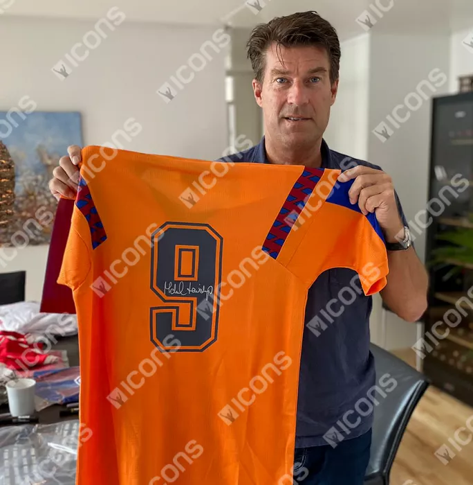 Michael Laudrup Back Signed FC Barcelona 1992 Away Shirt In Hero Frame: Option 1
