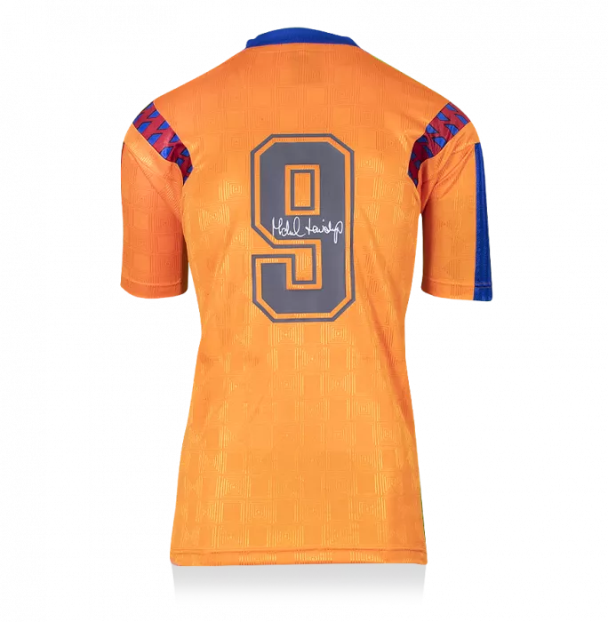 Michael Laudrup Back Signed FC Barcelona 1992 Away Shirt In Hero Frame: Option 1
