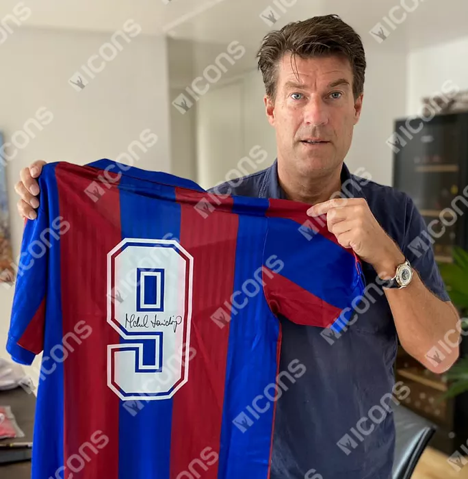 Michael Laudrup Back Signed FC Barcelona 1992 Home Shirt In Hero Frame: Option 1