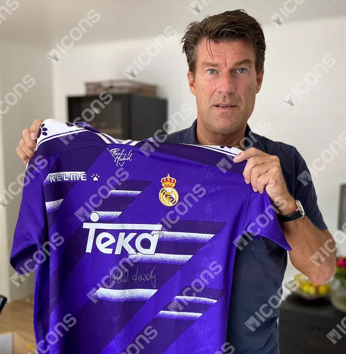 Michael Laudrup Front Signed Real Madrid 1994-96 Away Shirt
