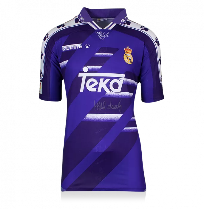 Michael Laudrup Front Signed Real Madrid 1994-96 Away Shirt