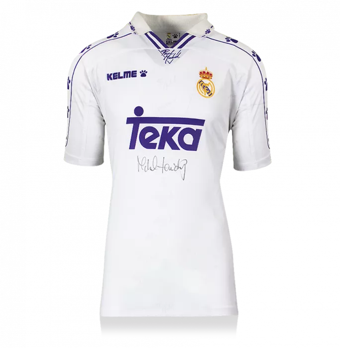 Michael Laudrup Front Signed Real Madrid 1994-96 Home Shirt
