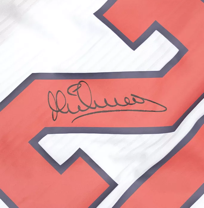 Michael Owen Back Signed England 1998 Home Shirt In Hero Frame: Option 1