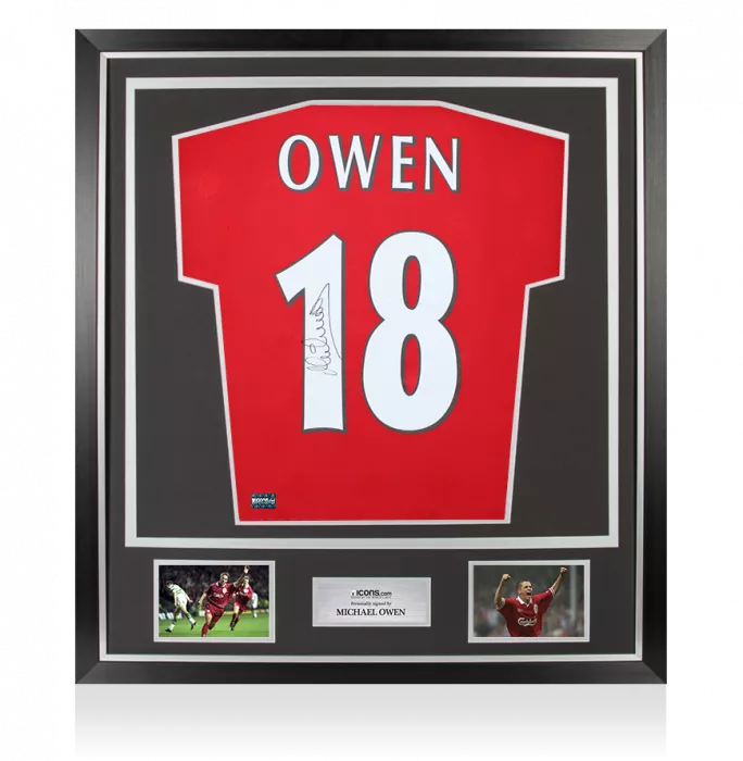 Michael Owen Back Signed Liverpool 1996 Home Shirt In Classic Frame