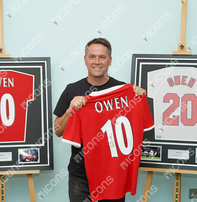 Michael Owen Back Signed Liverpool 1998 Home Shirt In Deluxe Packaging