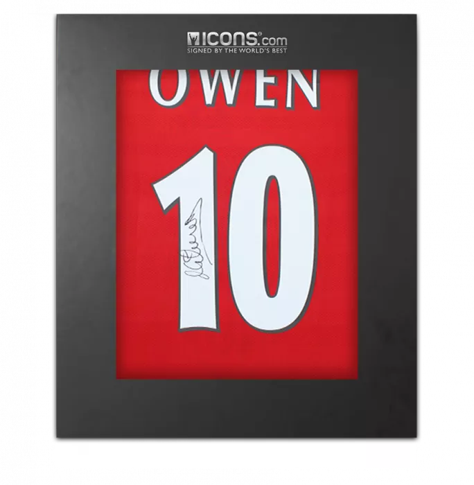 Michael Owen Back Signed Liverpool 1998 Home Shirt In Deluxe Packaging