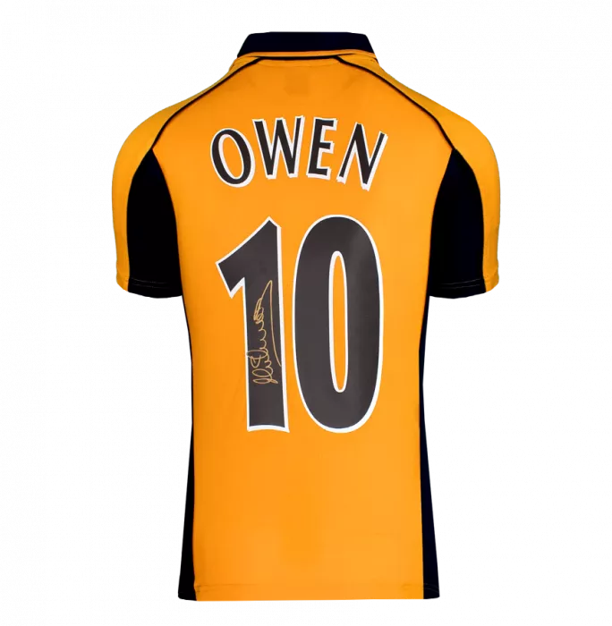 Michael Owen Back Signed Liverpool 2000-01 Away Shirt In Deluxe Packaging