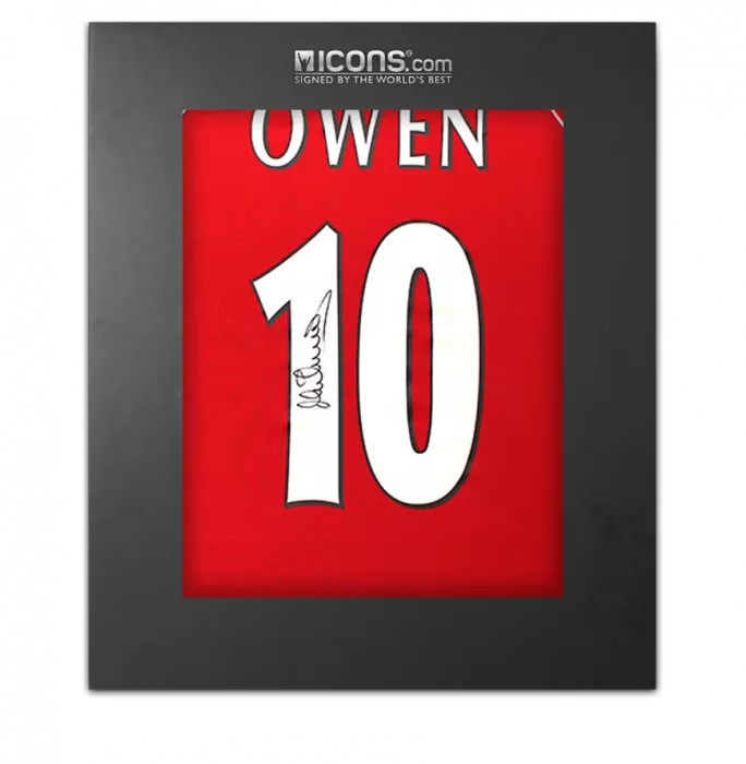 Michael Owen Back Signed Liverpool 2000-01 Home Shirt In Deluxe Packaging