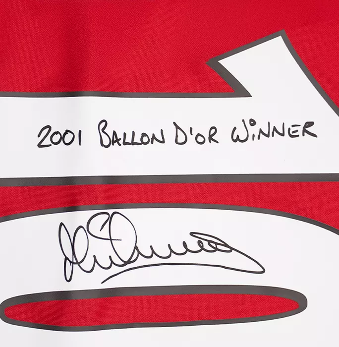 Michael Owen Back Signed Liverpool 2000-01 Home Shirt - 2001 Ballon D'Or Winner Inscription In Classic Frame