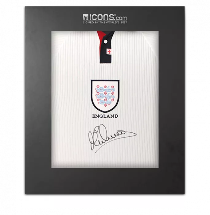 Michael Owen Front Signed England 1998 Home Shirt In Deluxe Packaging