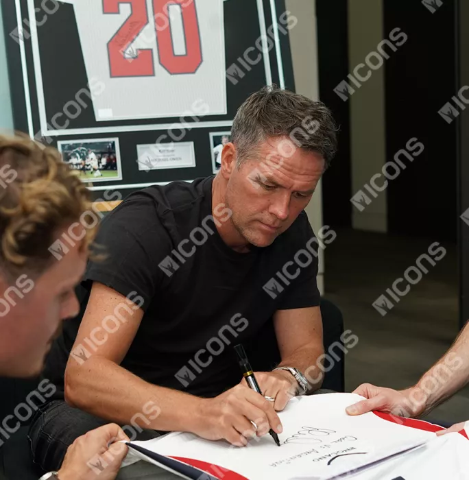Michael Owen Front Signed England 1998 Home Shirt - Goal Vs Argentina Inscription In Hero Frame: Option 1