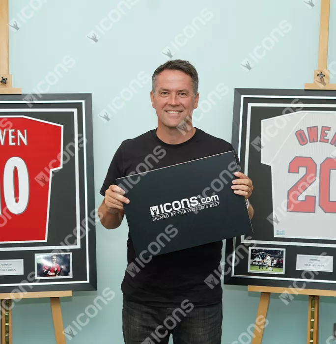 Michael Owen Official 2002 FIFA World Cup™ Signed And Framed England Photo: Goal Vs Germany