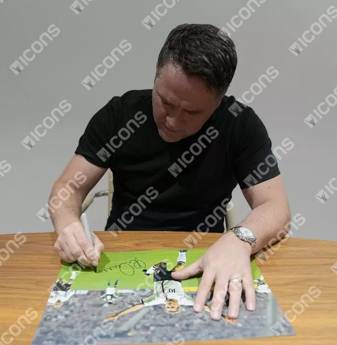 Michael Owen Official 2002 FIFA World Cup™ Signed And Framed England Photo: Goal Vs Germany