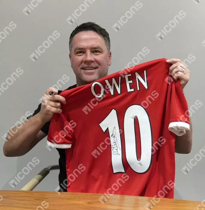 Michael Owen Official Ballon D'Or™ Back Signed And Hero Framed Liverpool FC 1998 Home Shirt
