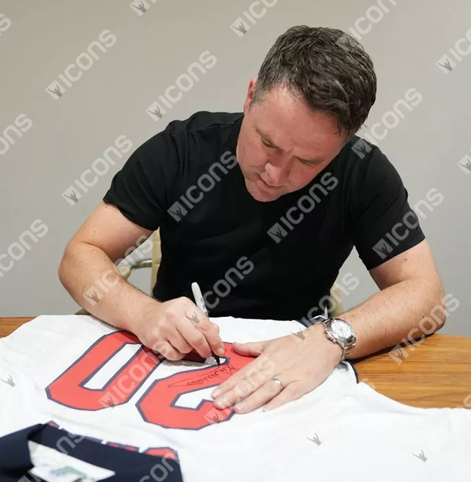 Michael Owen Signed England 1998 Home Shirt In Hero Frame: Option 1
