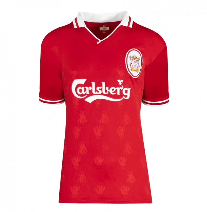 Michael Owen Signed Liverpool FC 1996 Home Shirt With Fan Style Numbers In Hero Frame: Option 1