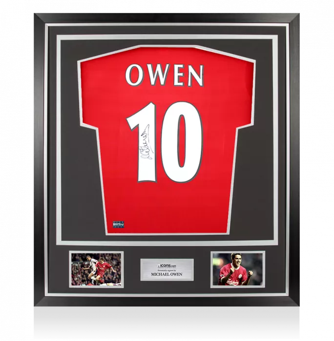 Michael Owen Signed Liverpool FC 1998 Home Shirt In Classic Frame