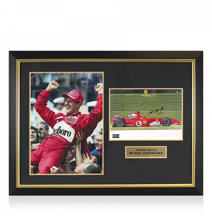 Michael Schumacher Signed and Framed Opus Photo: Seven-Time F1 World Champion