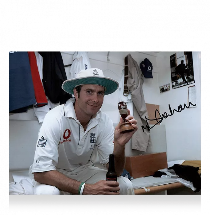 Michael Vaughan Signed England Photo: 2005 Ashes Winner